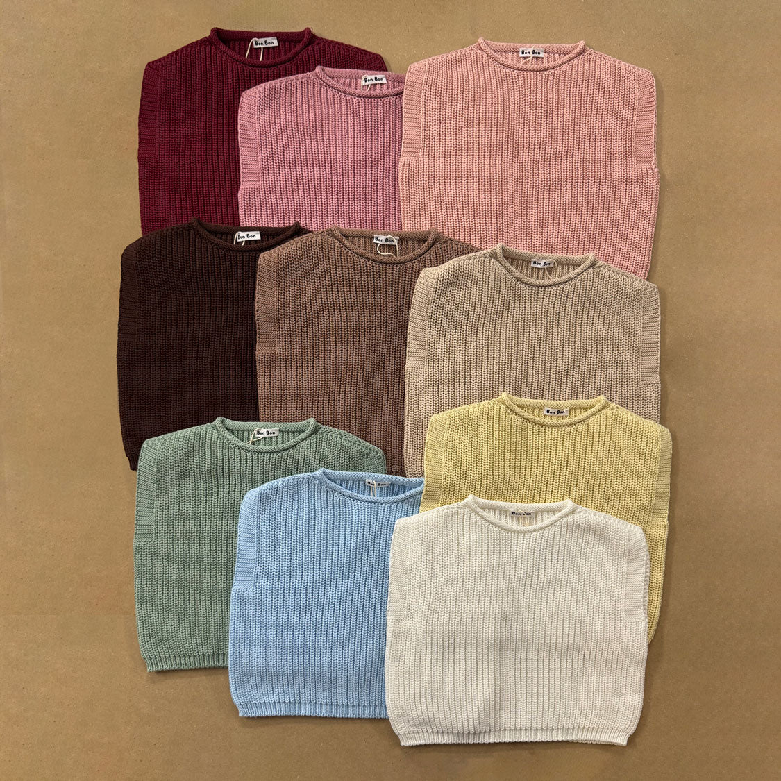 Gilet castagna in cotone GILETCCASTAGNA BON BON