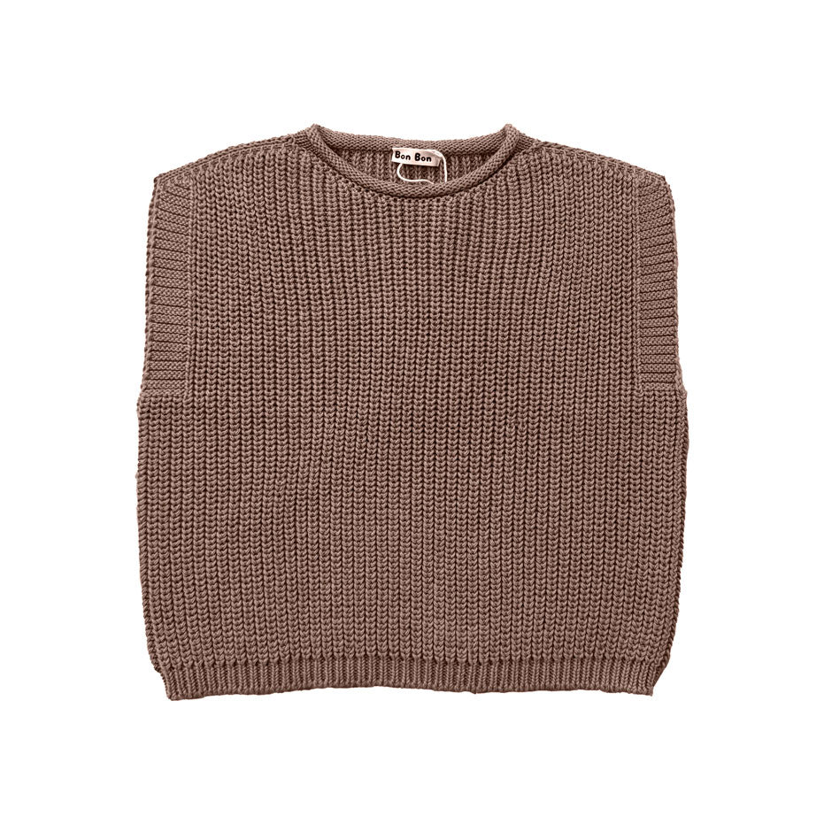 Gilet castagna in cotone GILETCCASTAGNA BON BON