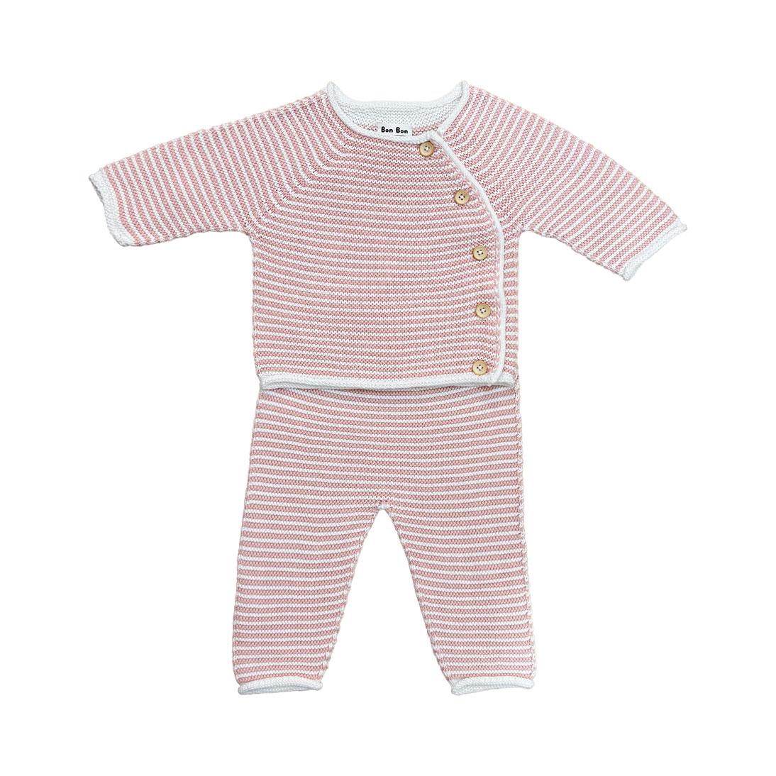 Completo cotone rosa COMPLETOCROSABABY BON BON