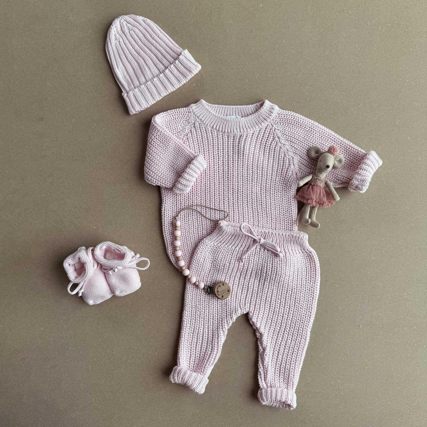 Completo in maglia Rosa Baby SETMAGLIAFRBABY BON BON