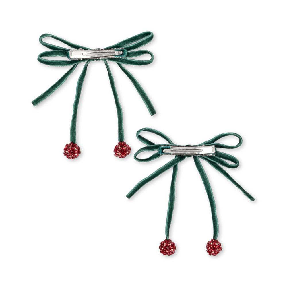 
                  
                    2 PACK CHERRY BOW HAIR CLIPS KS103628SMOKEPINE KONGES SLOJD
                  
                