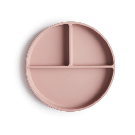 Mushie - Piatto in silicone con ventosa Blush