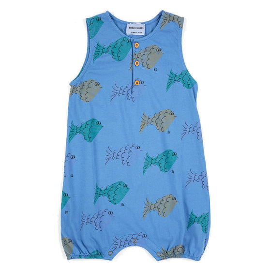 Bobo Choses - MULTICOLOR FISH ALL OVER PLAYSUIT