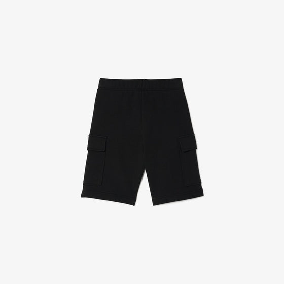 SHORTS CARGO IN FELPA DI COTONE SPAZZOLATO