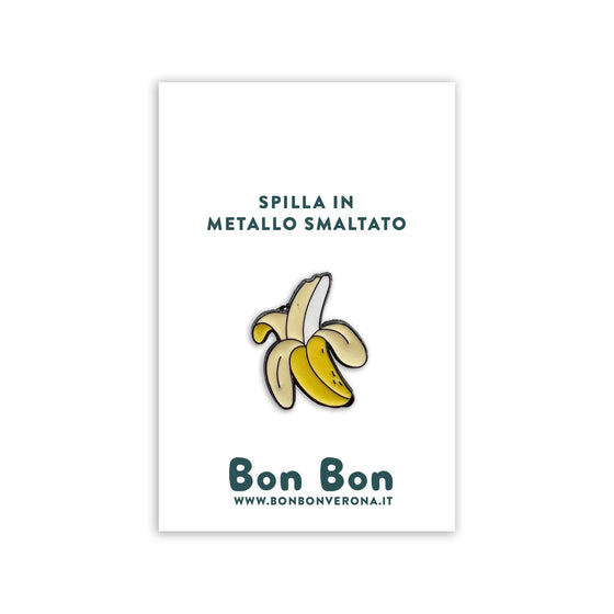 Bon Bon - Spilla in metallo smaltato Banana