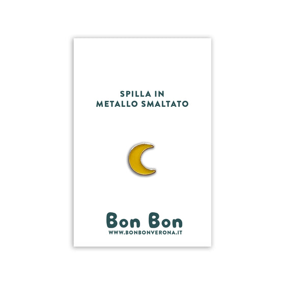 Bon Bon - Spilla in metallo smaltato Luna