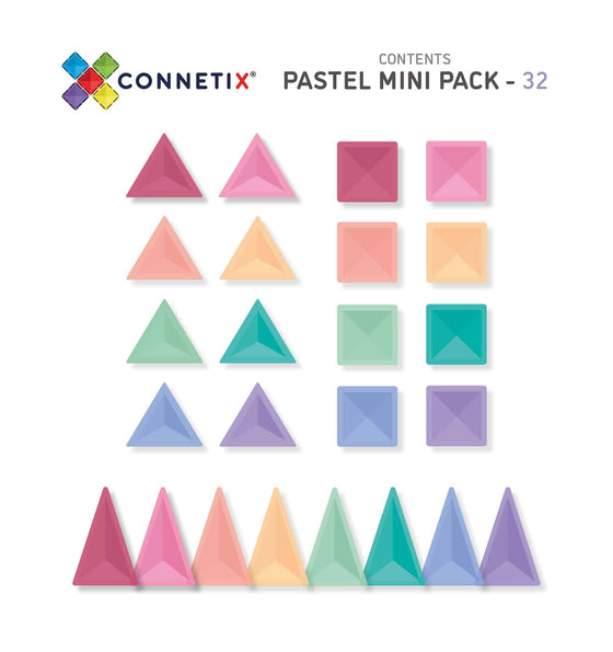 Connetix - Tessere magnetiche 32 pz pastello