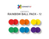 Connetix - 12 palline in legno rainbow